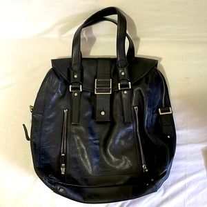 Calvin Klein black leather purse